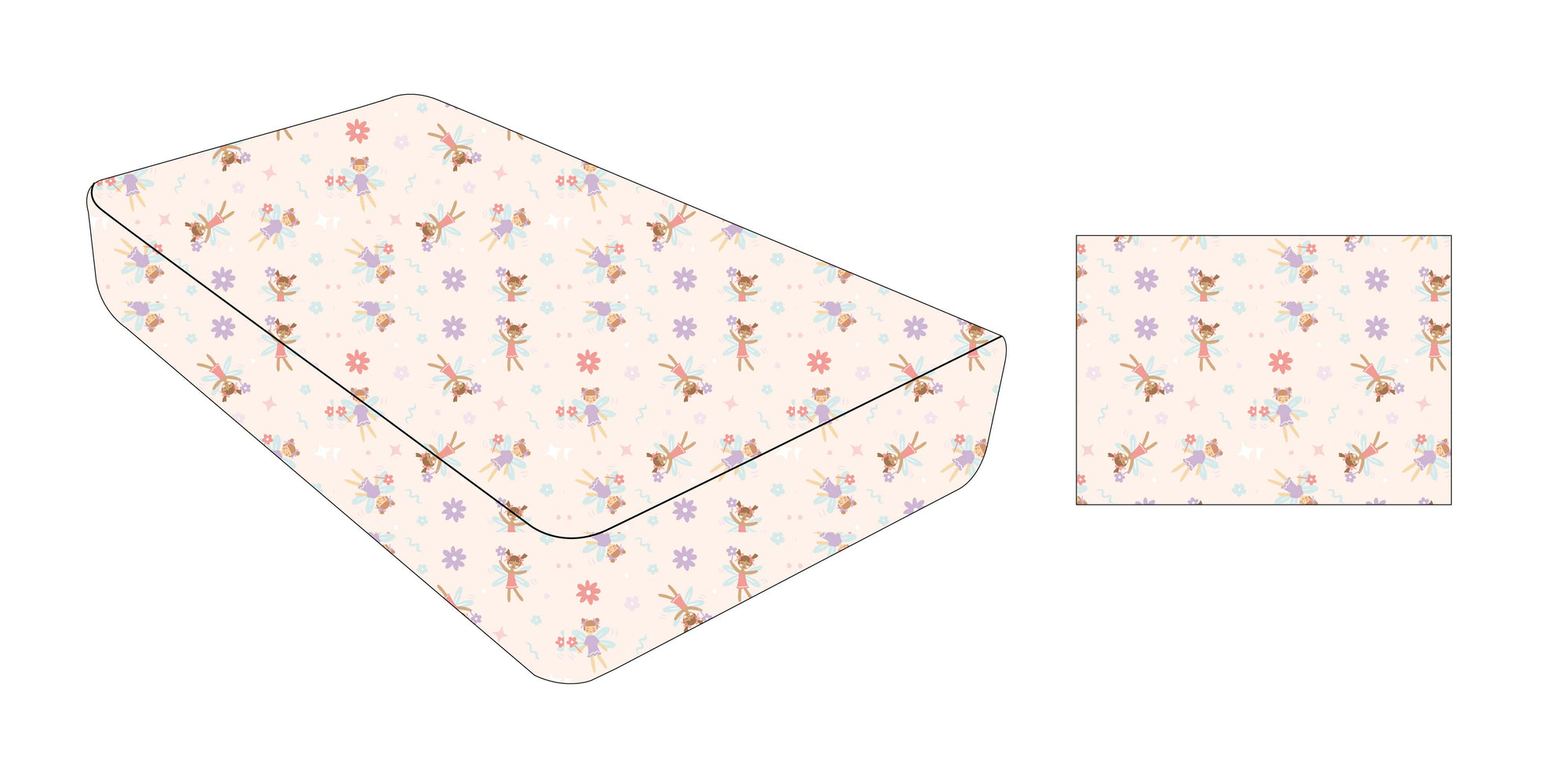 Fairies Twin Sheets with Pillowcase "Fairy Dreams"