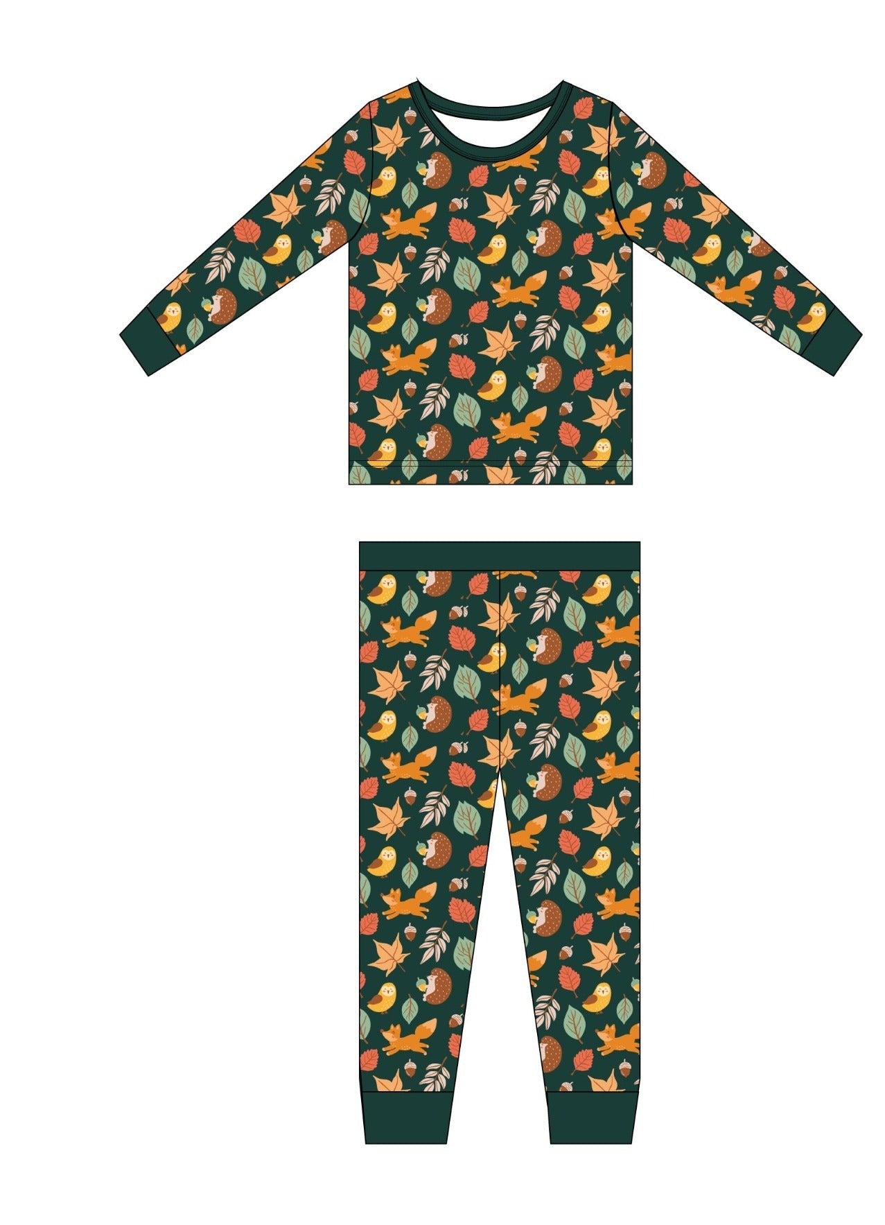 Woodland Wonders Two- Piece Bamboo Pajamas