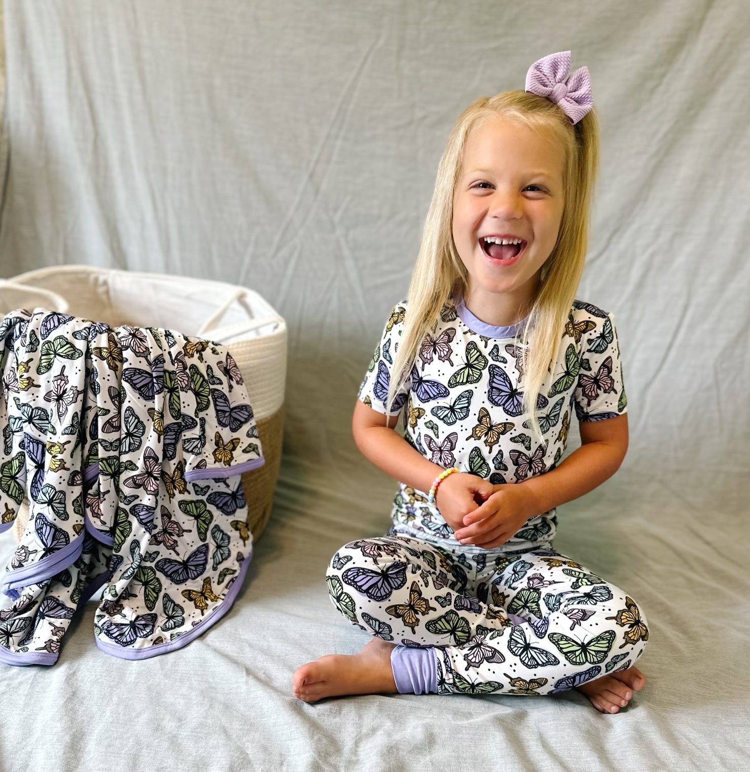 Butterfly "Sweet Flutters" Bamboo Two Piece Pjs