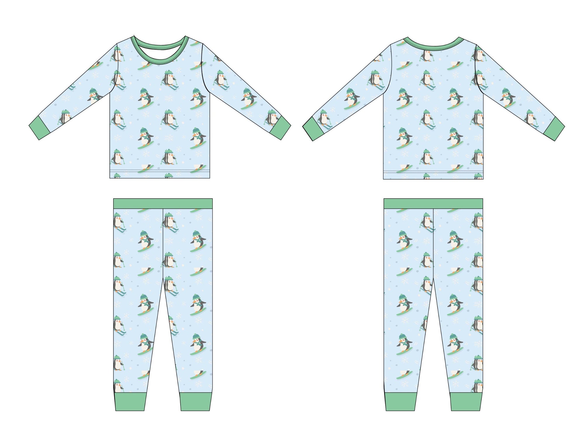 Penguin Bamboo Two-Piece Pajama